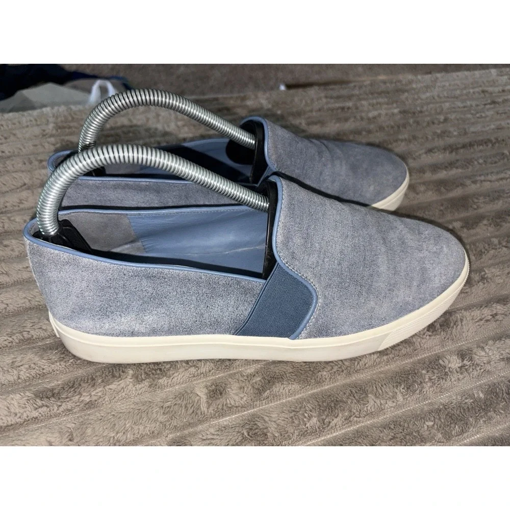 Vince Women's Slip On Sneakers Blue Suede Size 9 US 38 EU Boating Shoes